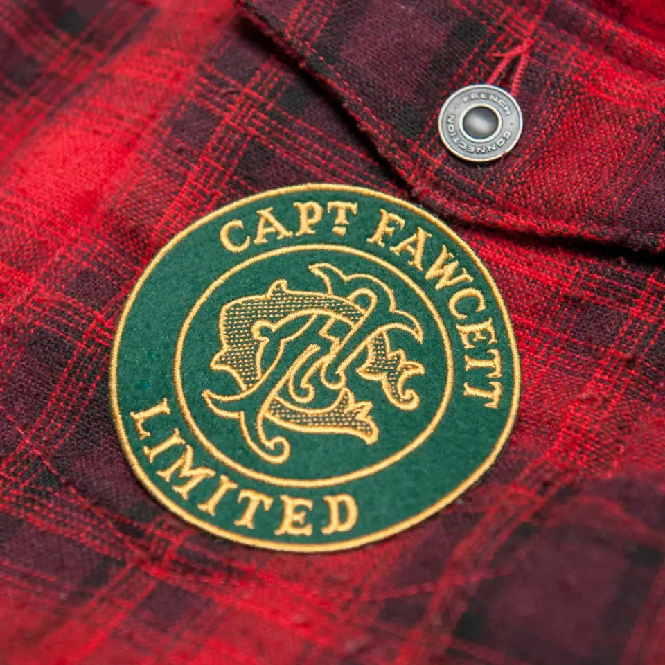 Captain Fawcett Filz Patch gestickt Aufnäher grün-gold