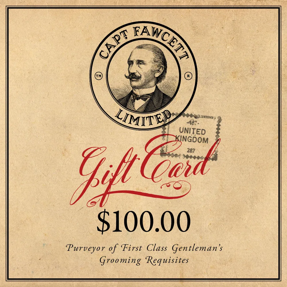 Captain Fawcett Gift Card Geschenkgutschein variabel einlösbar