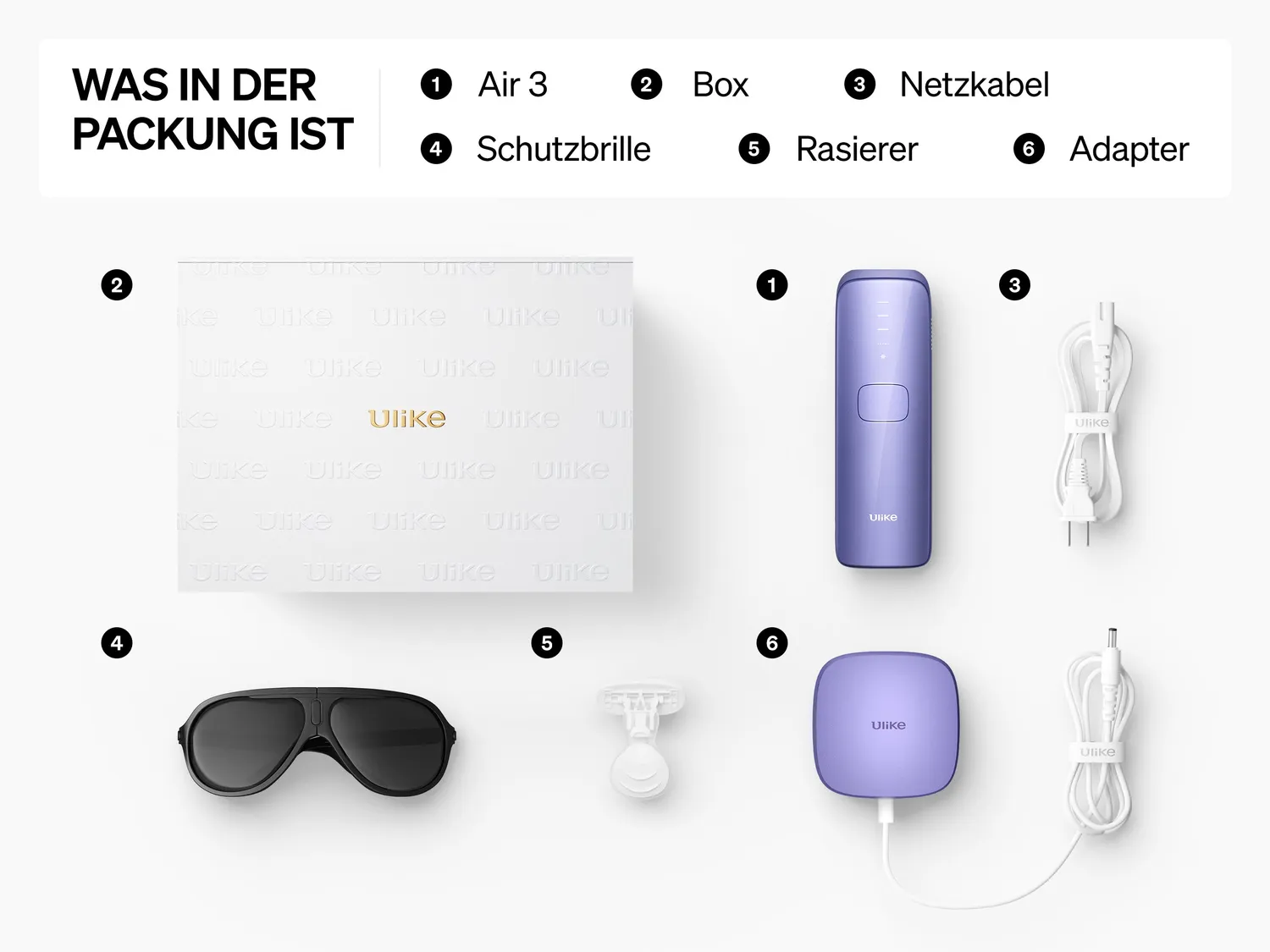 Ulike Air 3 IPL-Gerät Zubehör Set Eiskühlung