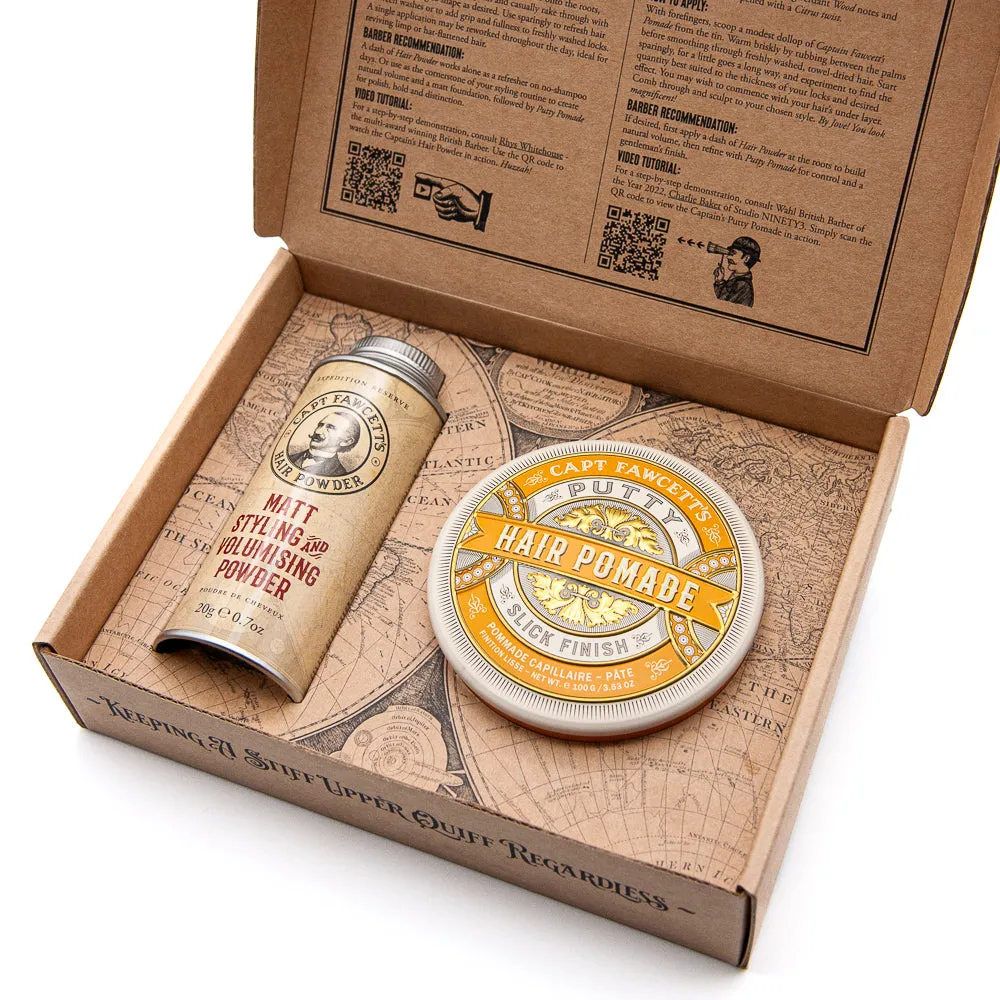 Captain Fawcett Hair Couture Geschenkset Pomade Puder matt