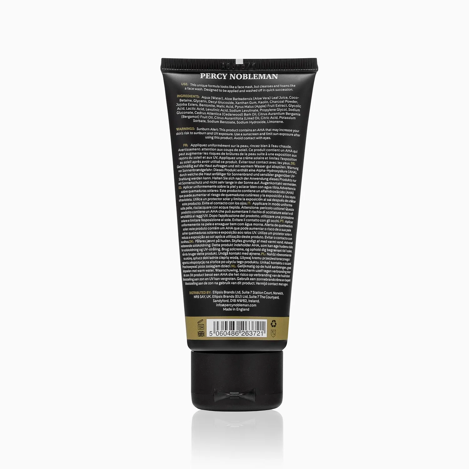 Percy Nobleman Charcoal Gesichtspeeling 100 ml Aktivkohle
