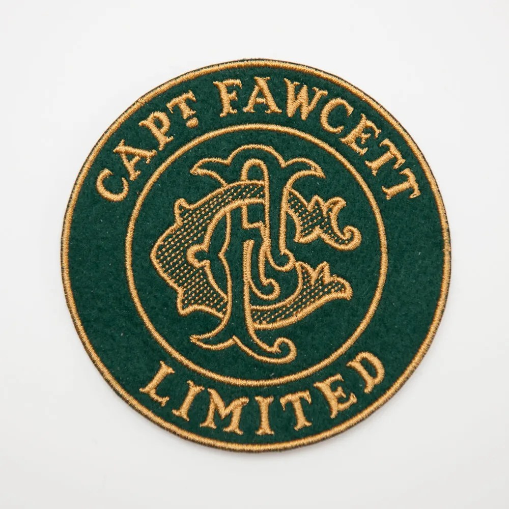 Captain Fawcett Filz Patch gestickt Aufnäher grün-gold