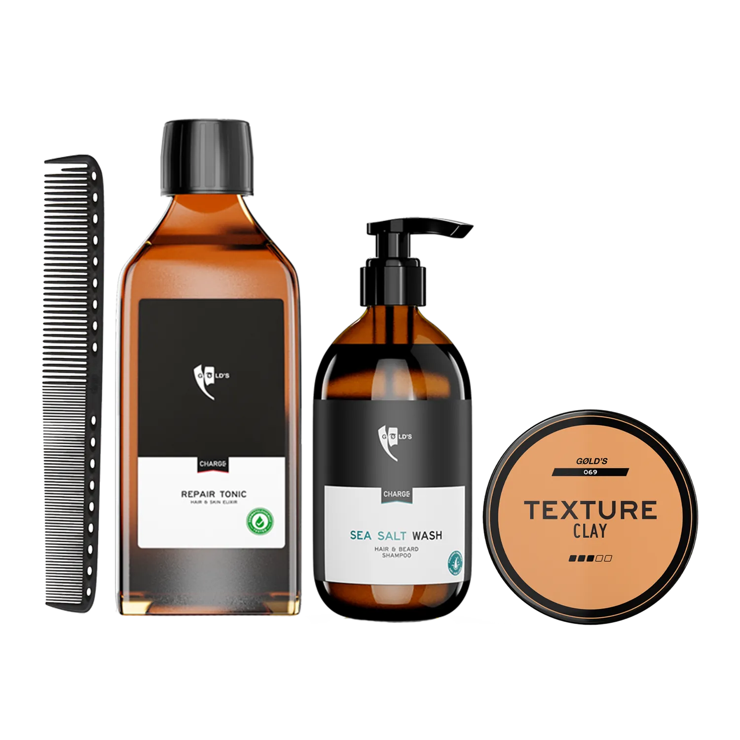 GØLD's Haar Styling Pflegeset mit Matt Paste Kamm