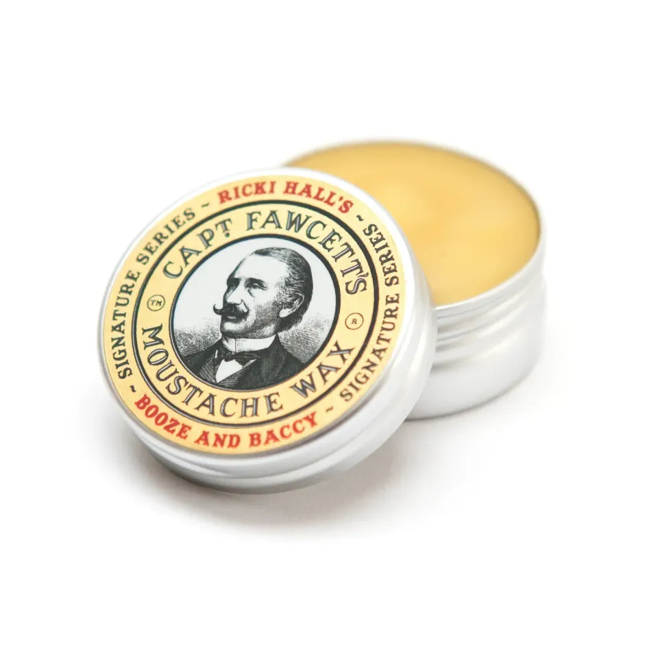 Captain Fawcett Booze & Baccy Schnurrbartwachs starker Halt