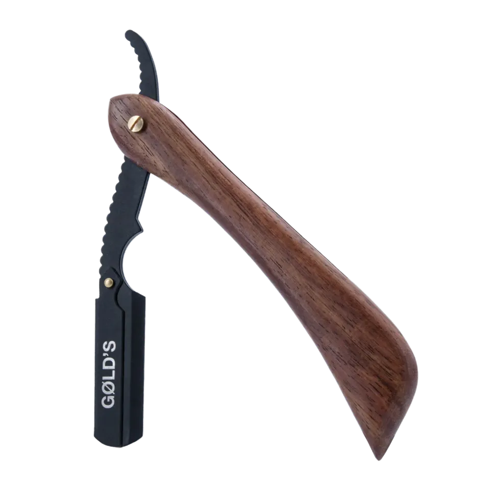 GØLD's Rasiermesser Holzgriff mit 5 Klingen