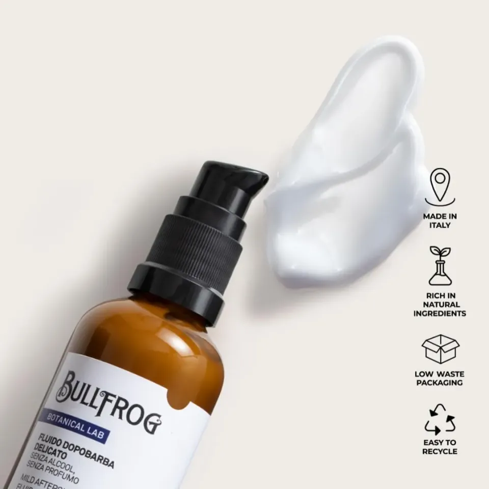 Bullfrog sanftes Aftershave Fluid 75ml parfumfrei