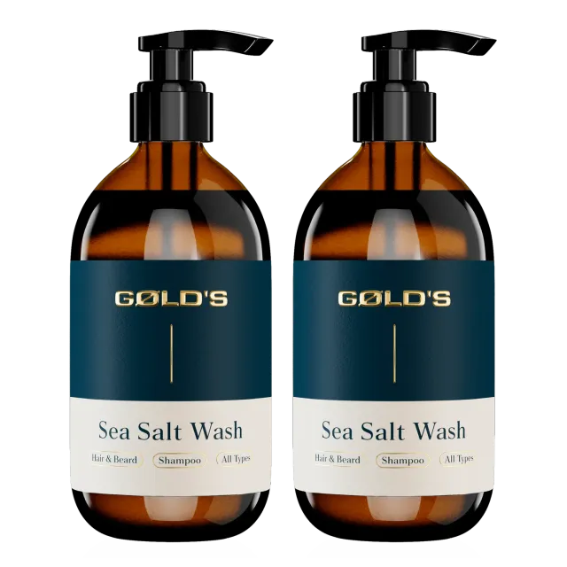 GØLD's Sea Salt Shampoo Doppelpack 2x 250 ml Pumpspender