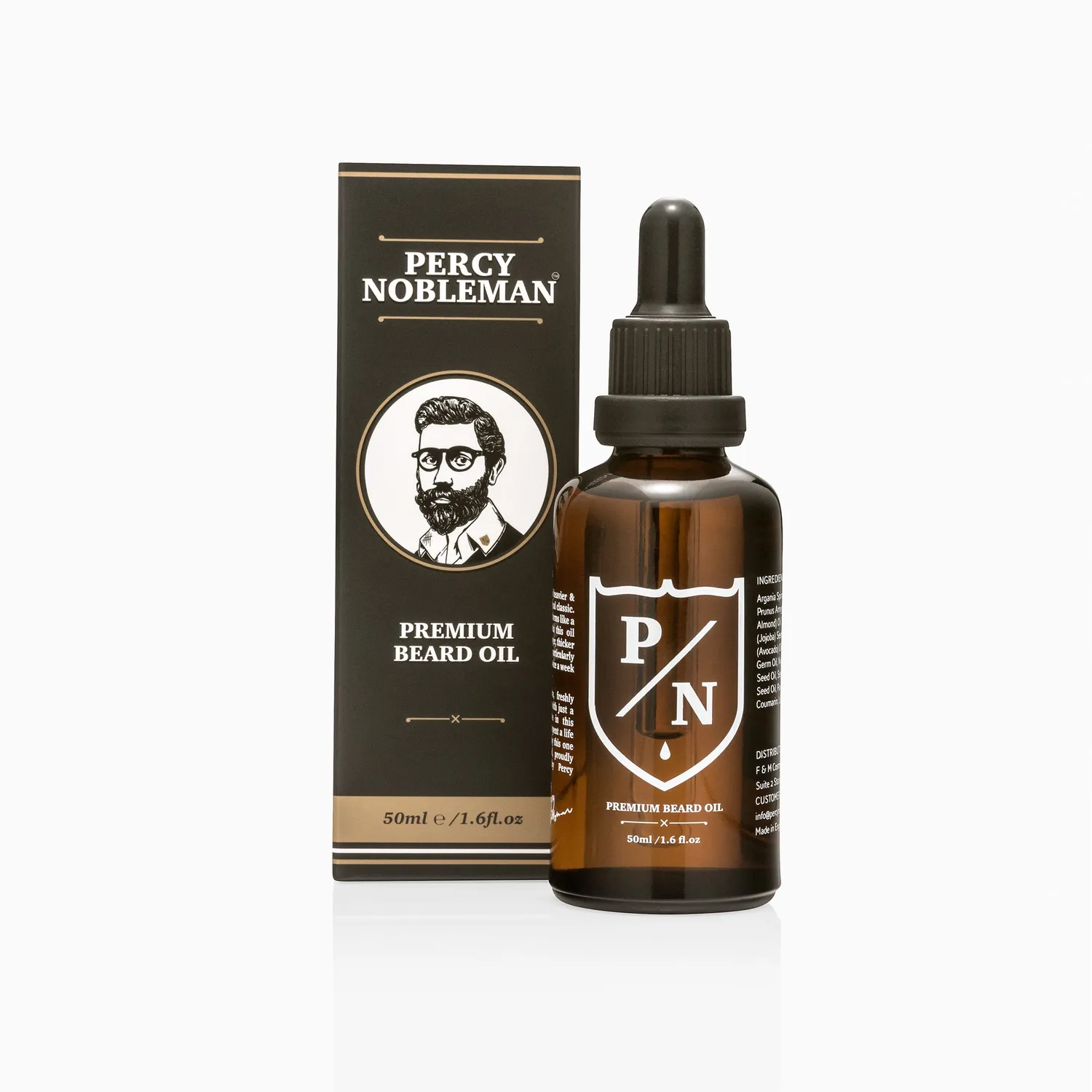 Percy Nobleman Premium Bartöl 50ml Vanille Tabak Holz