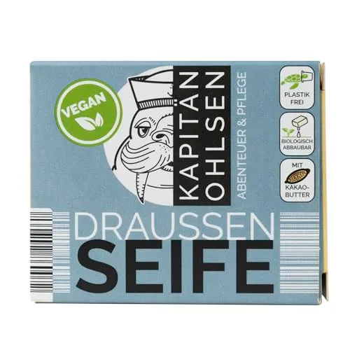 Kapitän Ohlsen Outdoor-Seife fest 90 g 6% überfettet