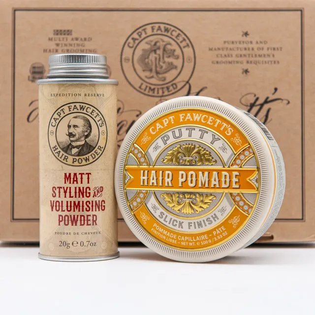 Captain Fawcett Hair Couture Geschenkset Pomade Puder matt