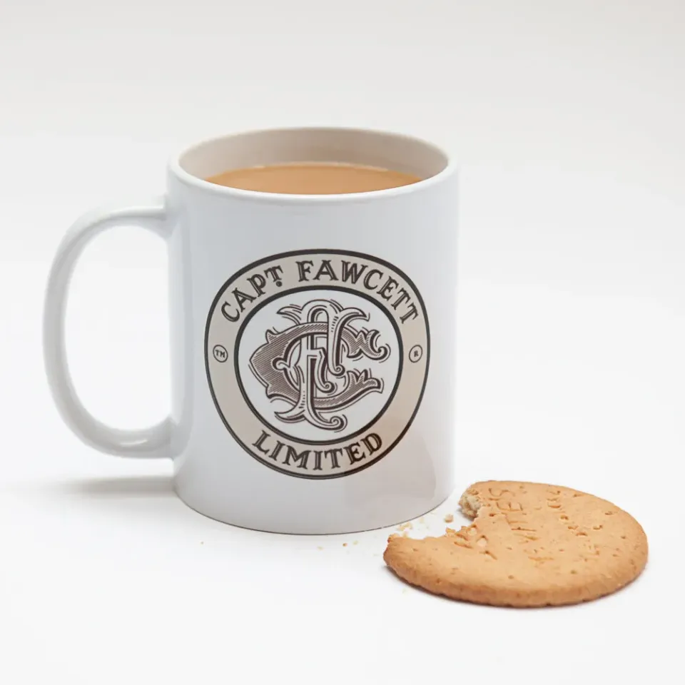 Captain Fawcett Moustache Wax Tasse mit Monogramm
