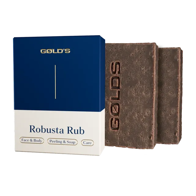 GØLD's Robusta Rub Seife 2x100 g Kaffee-Peeling
