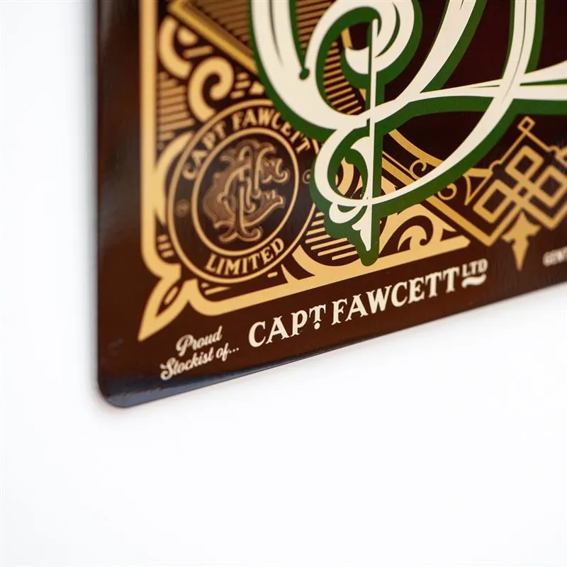 Captain Fawcett Open Closed Schild Alu Kette