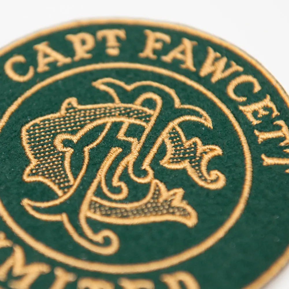 Captain Fawcett Filz Patch gestickt Aufnäher grün-gold