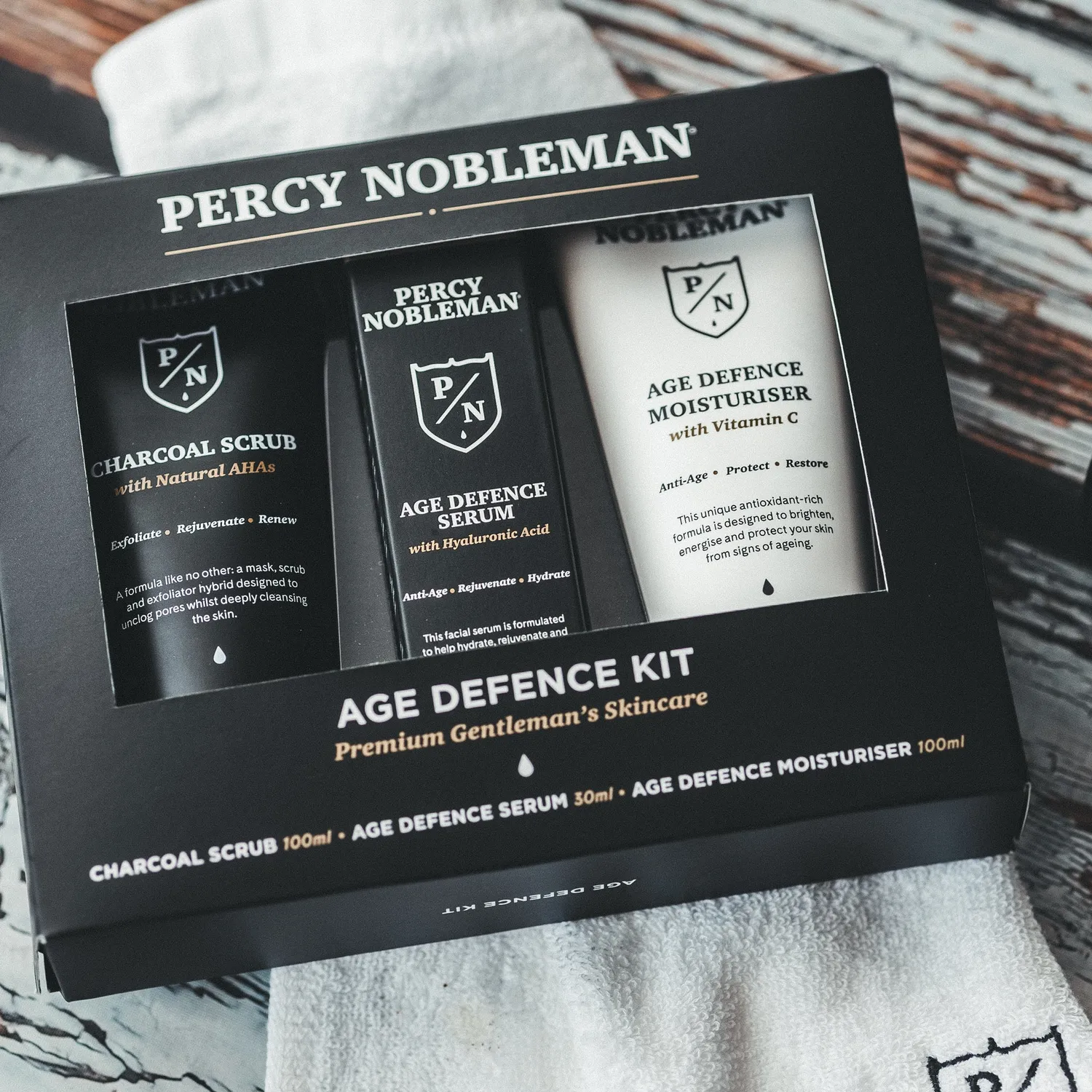 Percy Nobleman Age Defence Pflegeset 3-teilig Hyaluron