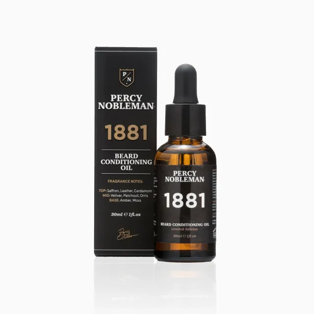 Percy Nobleman 1881 Bartöl 30ml Leder Patchouli Amber