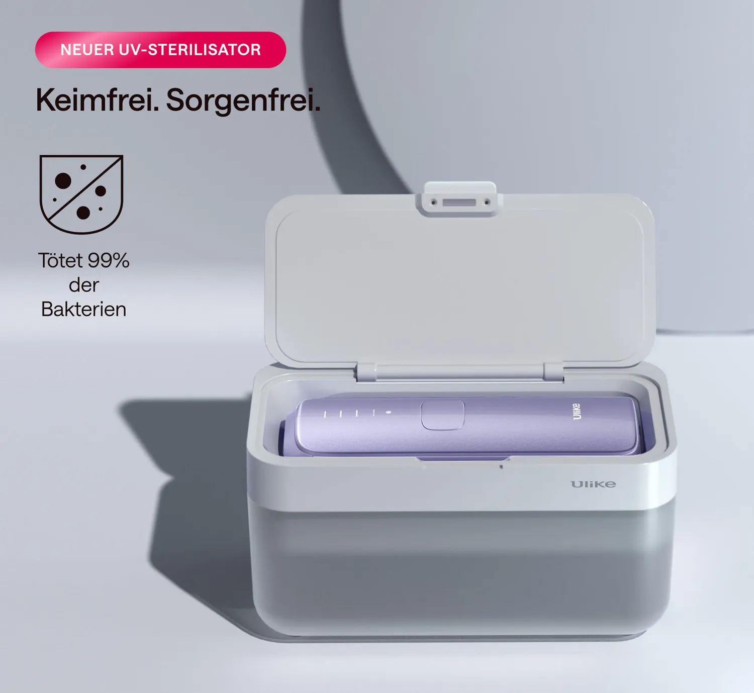 Ulike Air 3 IPL-Haarentfernungsgerät Set Lila 16,5J