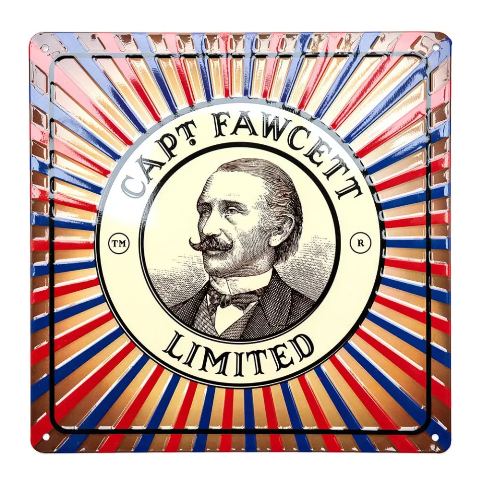 Captain Fawcett Blechschild Barber Deko klassisch