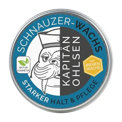 Kapitän Ohlsen Schnauzer Wachs Moustache sehr fester Halt
