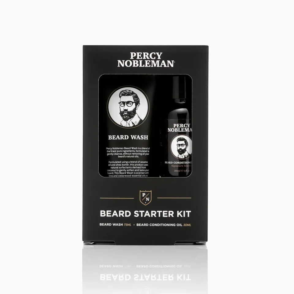Percy Nobleman Beard Starter Kit Bartpflegeset 75ml + 30ml vegan
