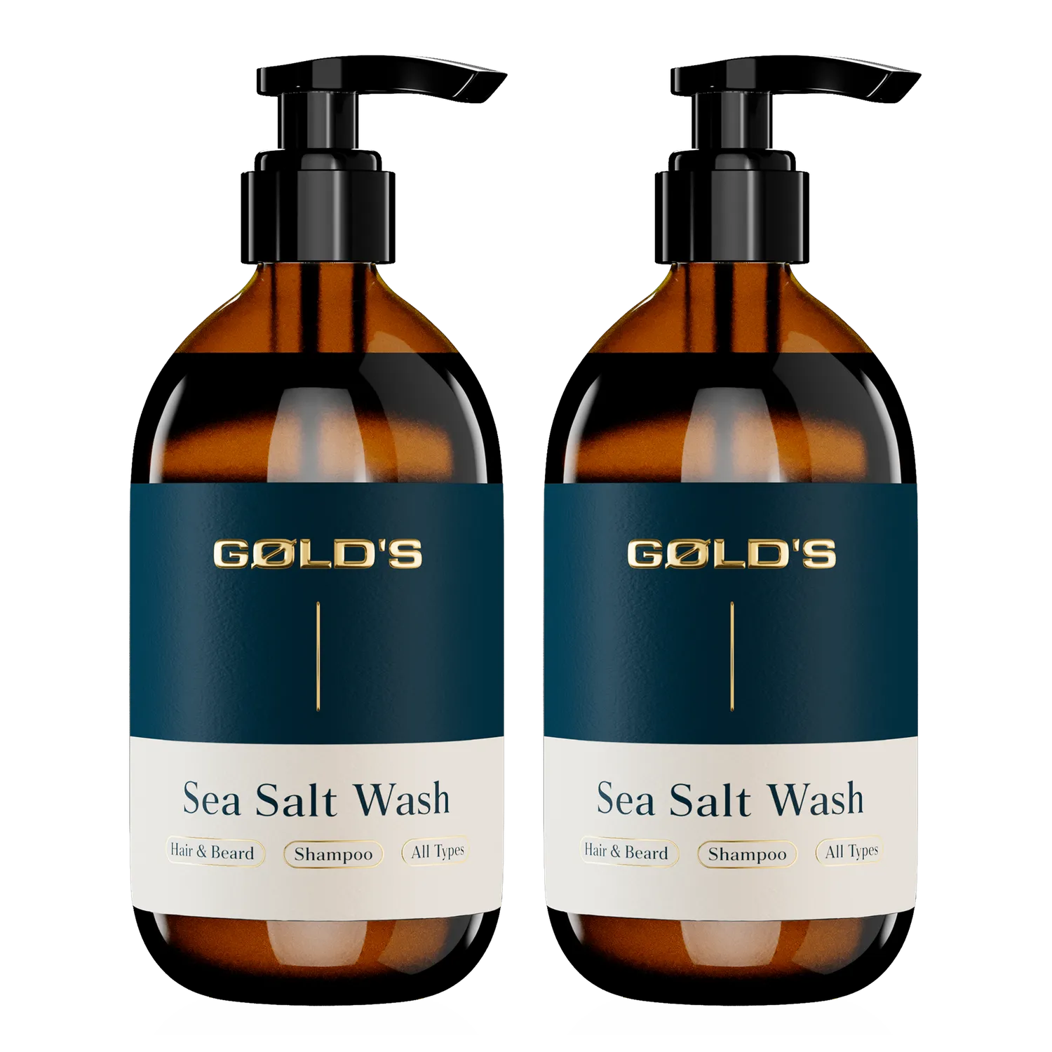 GØLD's Sea Salt Shampoo Doppelpack 2x 250 ml Pumpspender