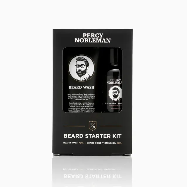 Percy Nobleman Beard Starter Kit Bartpflegeset 75ml + 30ml vegan