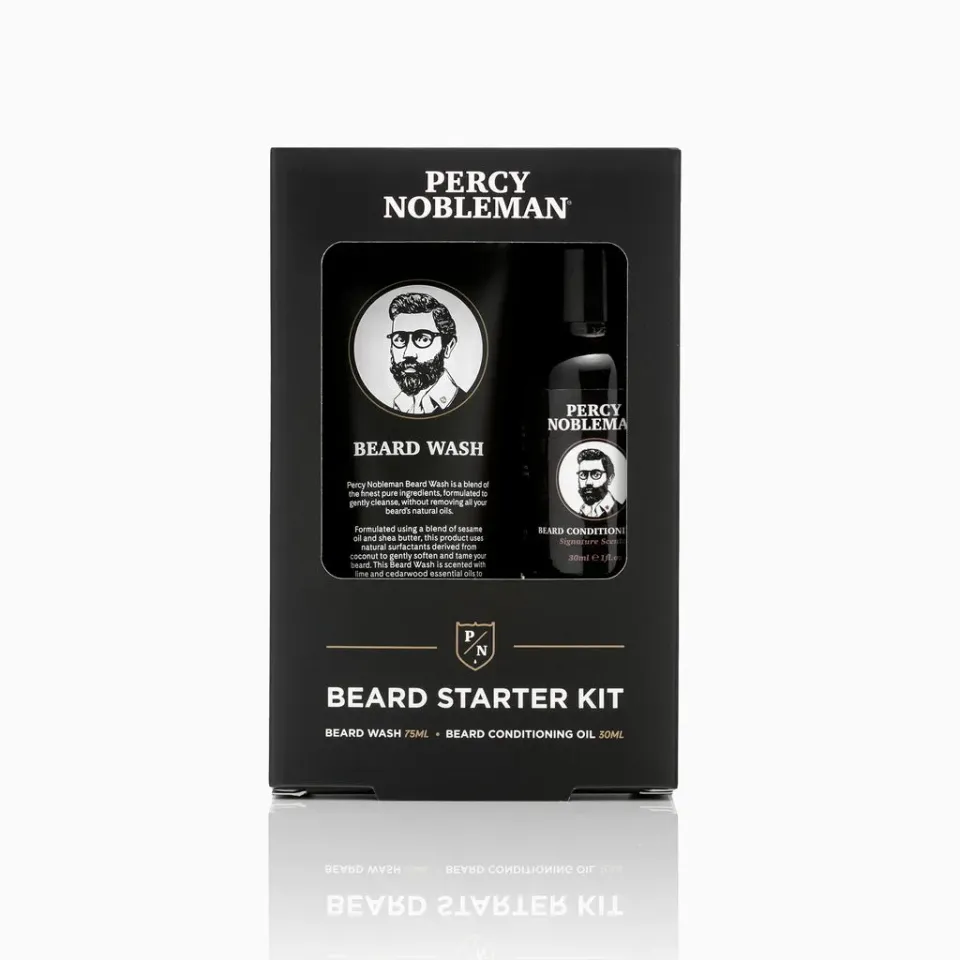 Percy Nobleman Beard Starter Kit Bartpflegeset 75ml + 30ml vegan