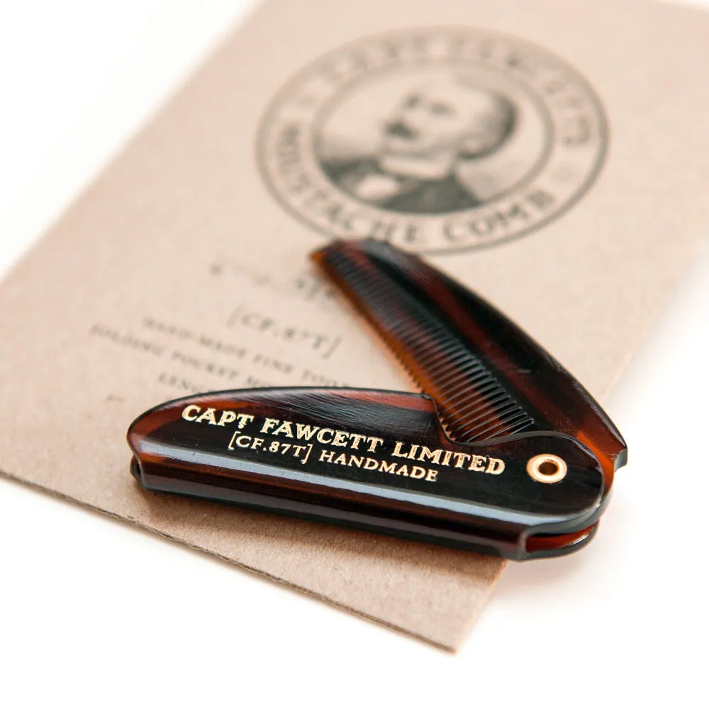 Captain Fawcett CF.87T Klappkamm Schnurrbart fein