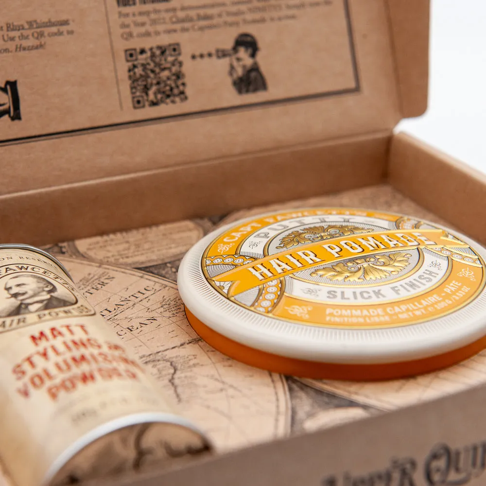 Captain Fawcett Hair Couture Geschenkset Pomade Puder matt