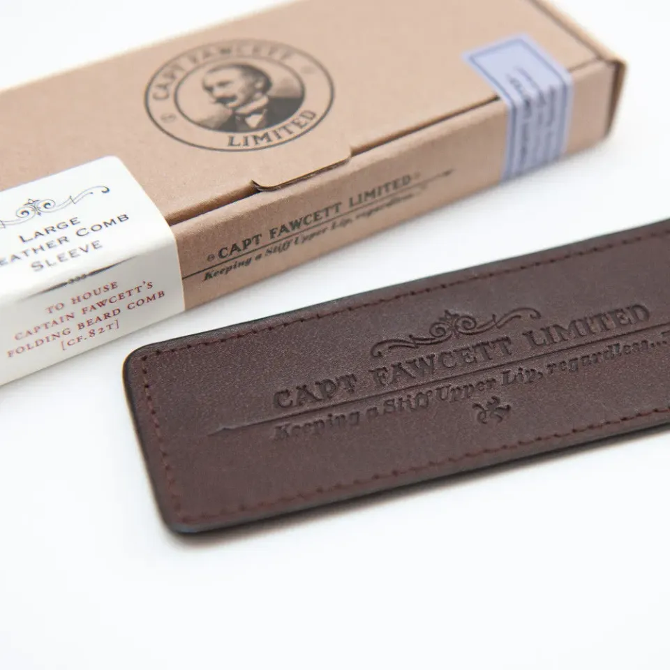 Captain Fawcett Lederetui CF.82T für Klapp-Bartkamm