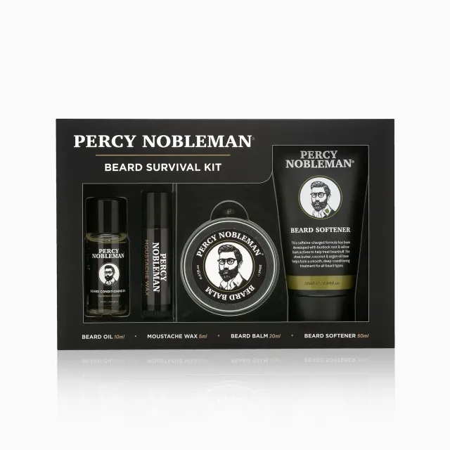 Percy Nobleman Beard Survival Kit Bartpflegeset Reise 4-teilig