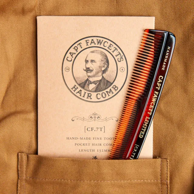 Captain Fawcett Hair Comb CF.7T Haarkamm fein Handarbeit