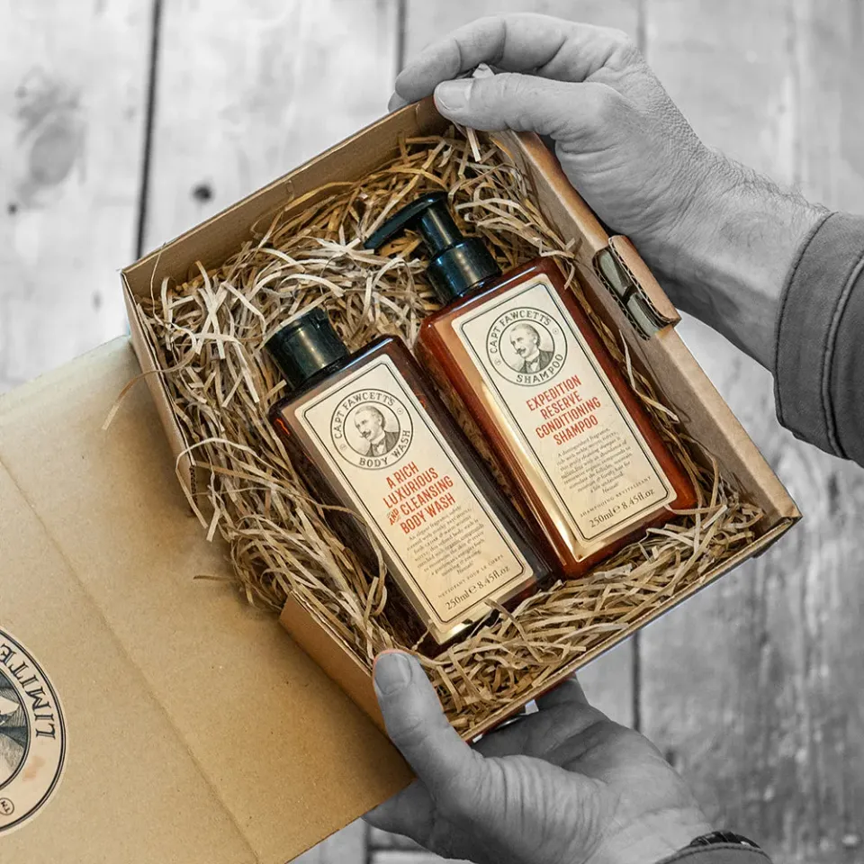 Captain Fawcett Expedition Reserve Wasch-Set holzig 2-teilig