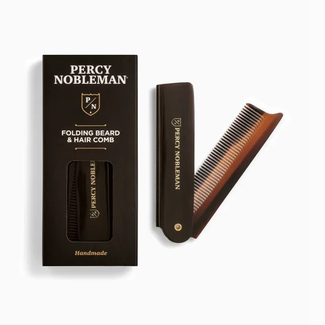 Percy Nobleman Folding Beard Comb Bartkamm klappbar