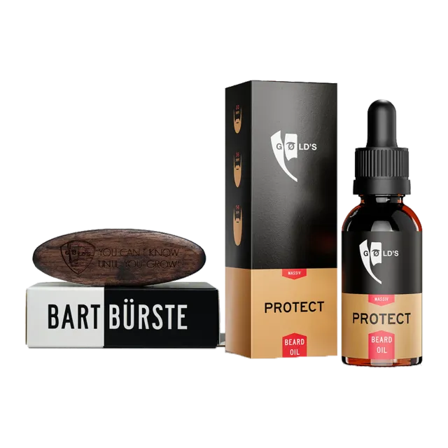 GØLD's Bartpflege Starter Set mit Bürste