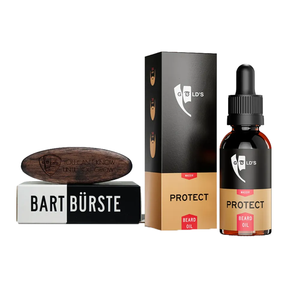 GØLD's Bartpflege Starter Set mit Bürste