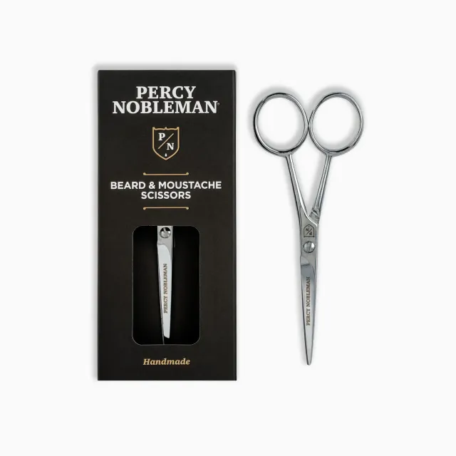Percy Nobleman Beard Moustache Scissors Bartschere Carbonstahl