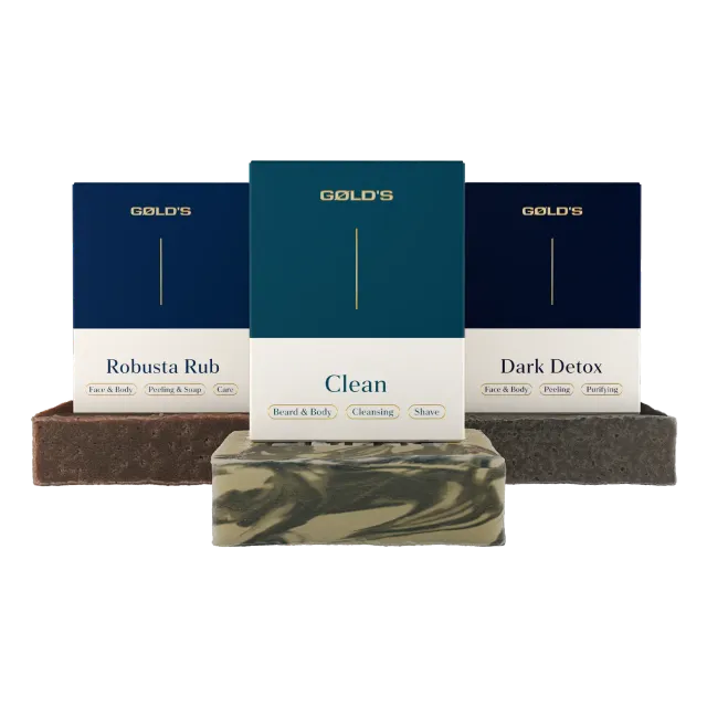 GØLD's Soap Trilogy Set Seife 3x100 g Detox Peeling