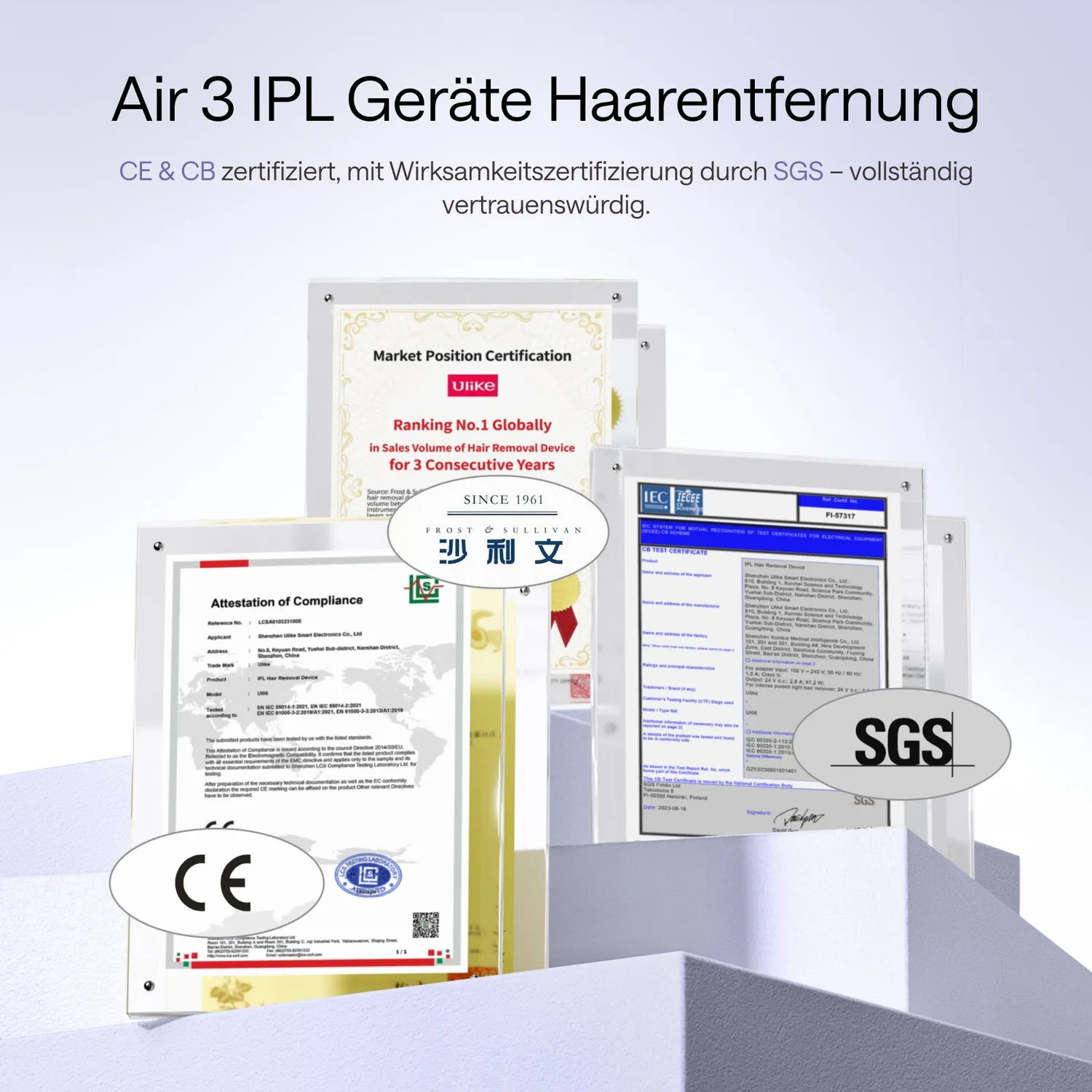 Ulike Air 3 IPL-Haarentfernungsgerät Lila Eiskühlung