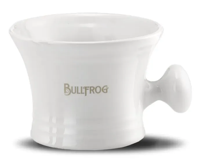 Bullfrog Rasierschale Porzellan weiß ergonomisch