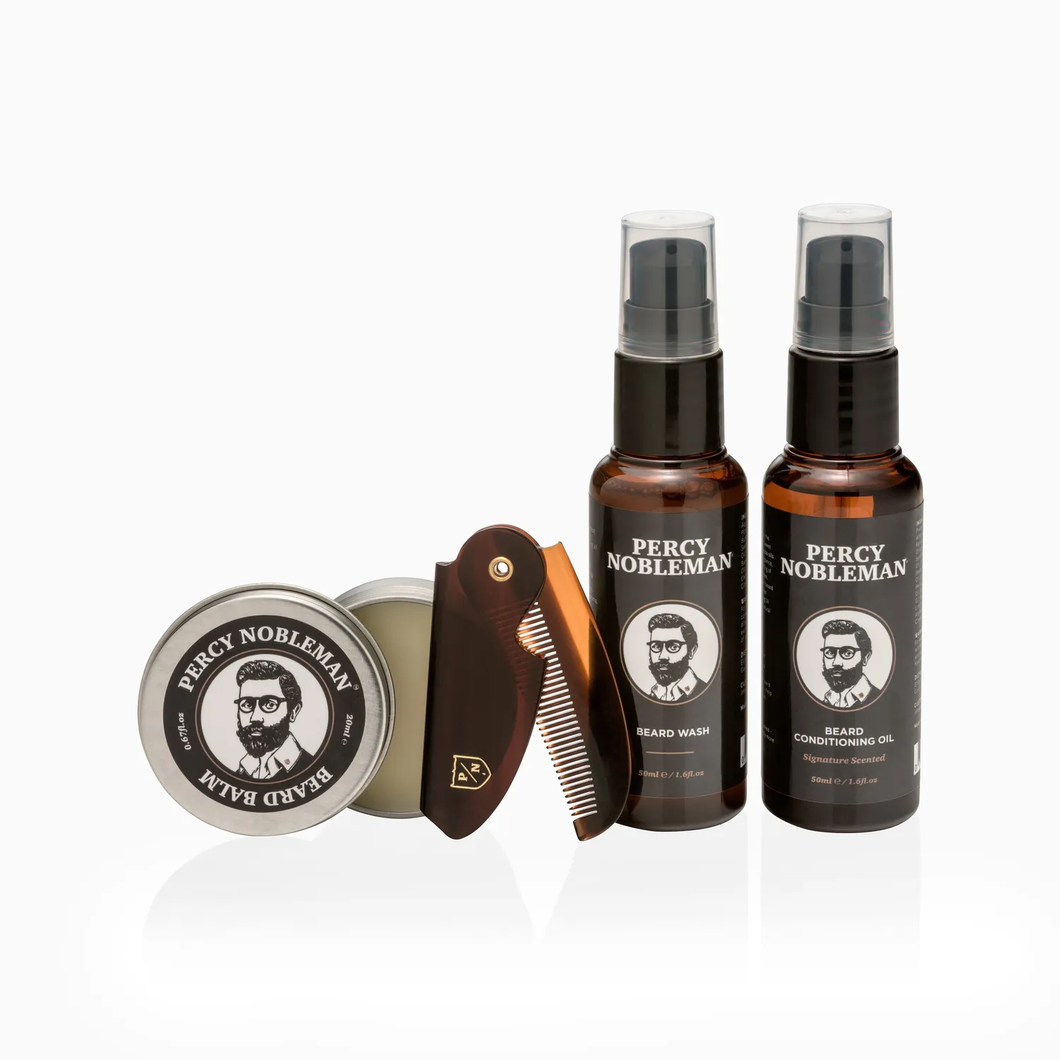 Percy Nobleman Beard Grooming Kit Bartpflegeset 4-teilig