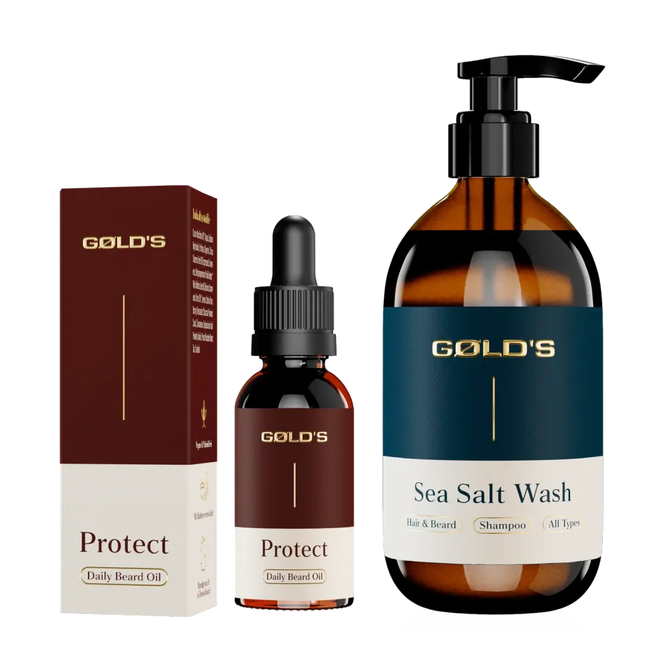 GØLD's Bart Essentials Set Bartpflegeset mit Shampoo