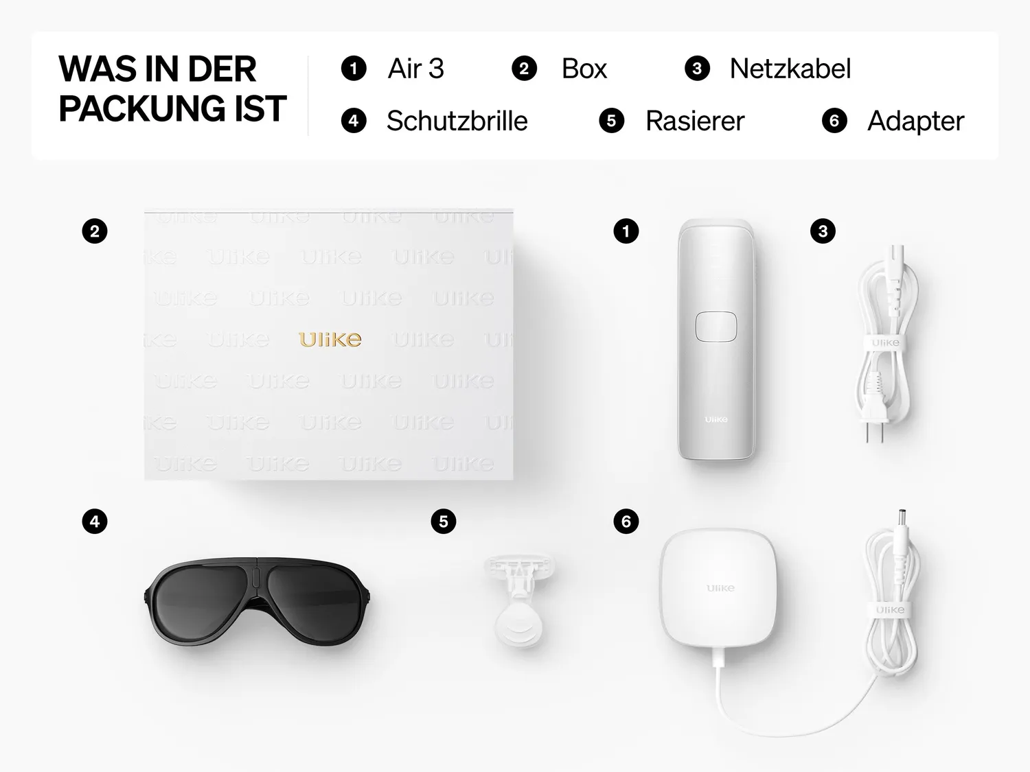 Ulike Air 3 IPL-Gerät Zubehör Set Eiskühlung