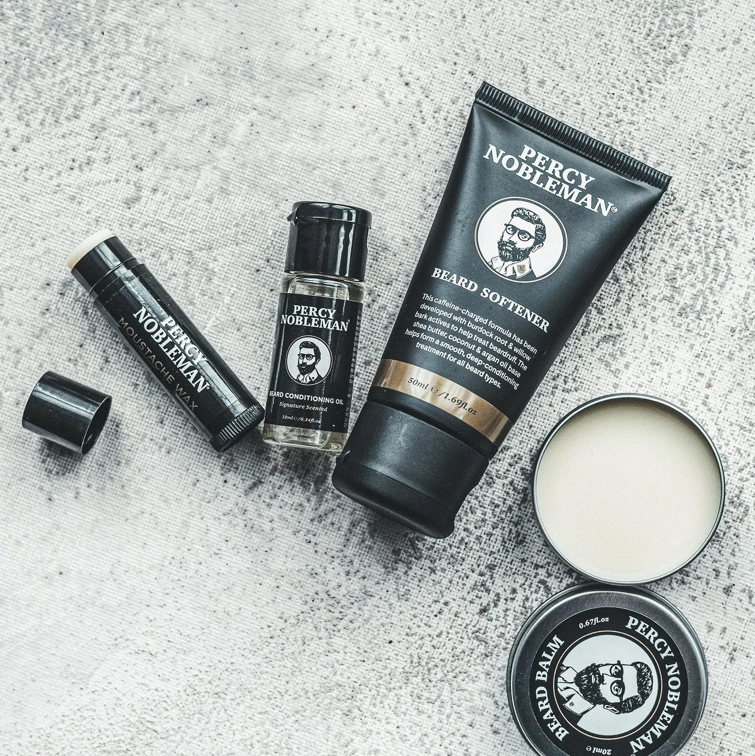 Percy Nobleman Beard Survival Kit Bartpflegeset Reise 4-teilig