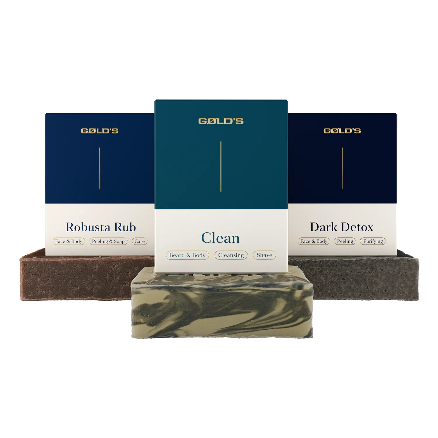 GØLD's Soap Trilogy Set Seife 3x100 g Detox Peeling