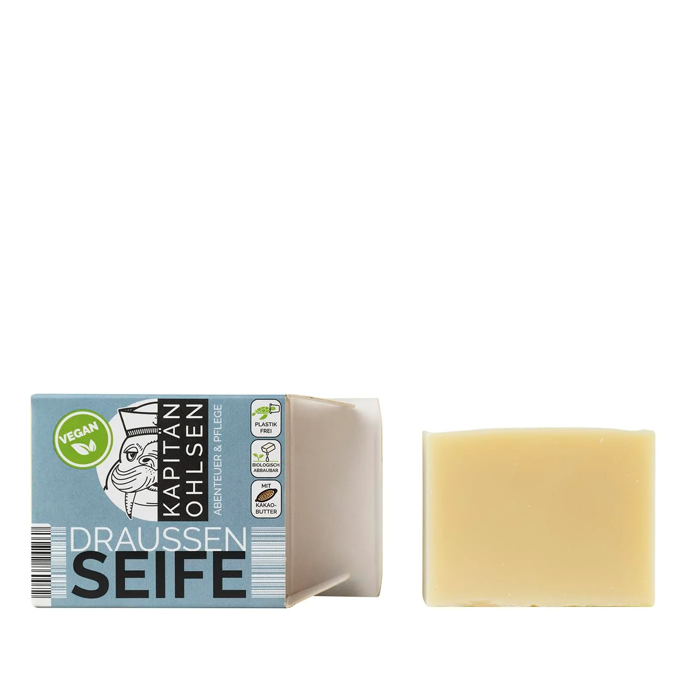 Kapitän Ohlsen Outdoor-Seife fest 90 g 6% überfettet